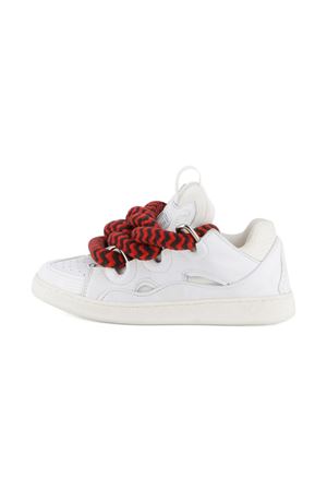 sneakers in pelle bianco LANVIN KIDS | N30306N89